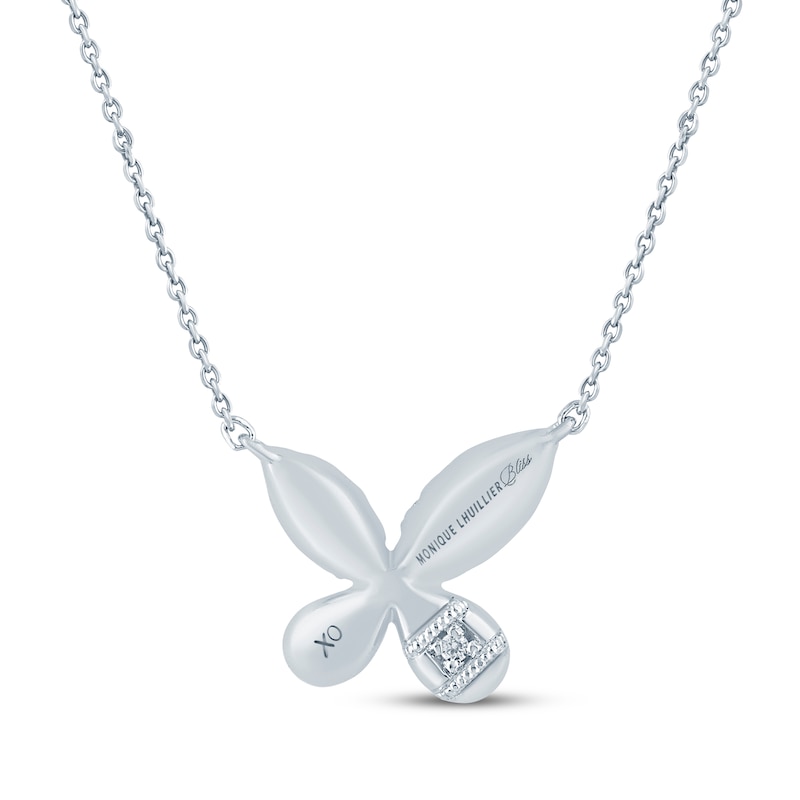 Main Image 3 of Monique Lhuillier Bliss Lab-Grown Diamond Butterfly Necklace 1/3 ct tw Platinum-Plated Sterling Silver