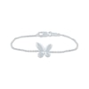 Thumbnail Image 1 of Monique Lhuillier Bliss Lab-Grown Diamond Accent Butterfly Bracelet Platinum-Plated Sterling Silver 6.75"
