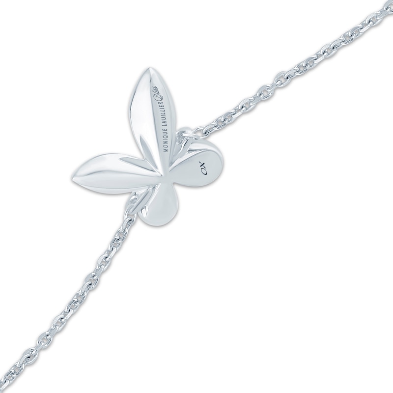Main Image 2 of Monique Lhuillier Bliss Lab-Grown Diamond Accent Butterfly Bracelet Platinum-Plated Sterling Silver 6.75"