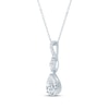 Thumbnail Image 2 of Monique Lhuillier Bliss Pear-Shaped Lab-Grown Diamond Drop Necklace 3/4 ct tw Platinum-Plated Sterling Silver 18"