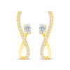 Thumbnail Image 2 of KAY Lab-Grown Diamonds Oval-Cut Infinity Symbol Earrings 1/4 ct tw 10K Yellow Gold