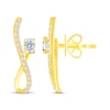 Thumbnail Image 3 of KAY Lab-Grown Diamonds Oval-Cut Infinity Symbol Earrings 1/4 ct tw 10K Yellow Gold