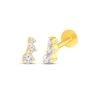 Thumbnail Image 1 of KAY Lab-Grown Diamonds Graduated Three-Stone Stud Earrings 1/6 ct tw 10K Yellow Gold