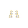 Thumbnail Image 2 of KAY Lab-Grown Diamonds Graduated Three-Stone Stud Earrings 1/6 ct tw 10K Yellow Gold