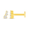 Thumbnail Image 3 of KAY Lab-Grown Diamonds Graduated Three-Stone Stud Earrings 1/6 ct tw 10K Yellow Gold