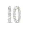 Thumbnail Image 1 of Diamond "XO" Hoop Earrings 1/8 ct tw Sterling Silver