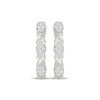 Thumbnail Image 2 of Diamond "XO" Hoop Earrings 1/8 ct tw Sterling Silver
