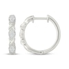 Thumbnail Image 3 of Diamond "XO" Hoop Earrings 1/8 ct tw Sterling Silver