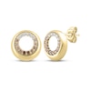 Thumbnail Image 1 of Desert Diamonds Ombré Circle Stud Earrings 3/8 ct tw 18K Yellow Gold-Plated Sterling Silver