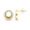 Thumbnail Image 3 of Desert Diamonds Ombré Circle Stud Earrings 3/8 ct tw 18K Yellow Gold-Plated Sterling Silver