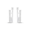 Thumbnail Image 2 of KAY Lab-Grown Diamonds Two-Row Split J-Hoop Earrings 1/10 ct tw Sterling Silver