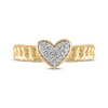 Thumbnail Image 3 of STUDIO BY KAY Lab-Grown Diamond Multi-Stone Heart Chain Link Ring 1/10 ct tw 24K Yellow Gold Vermeil Sterling Silver