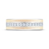 Thumbnail Image 3 of Now + Forever Men's Diamond Sandblasted Wedding Band 1/3 ct tw 10K Two-Tone Gold