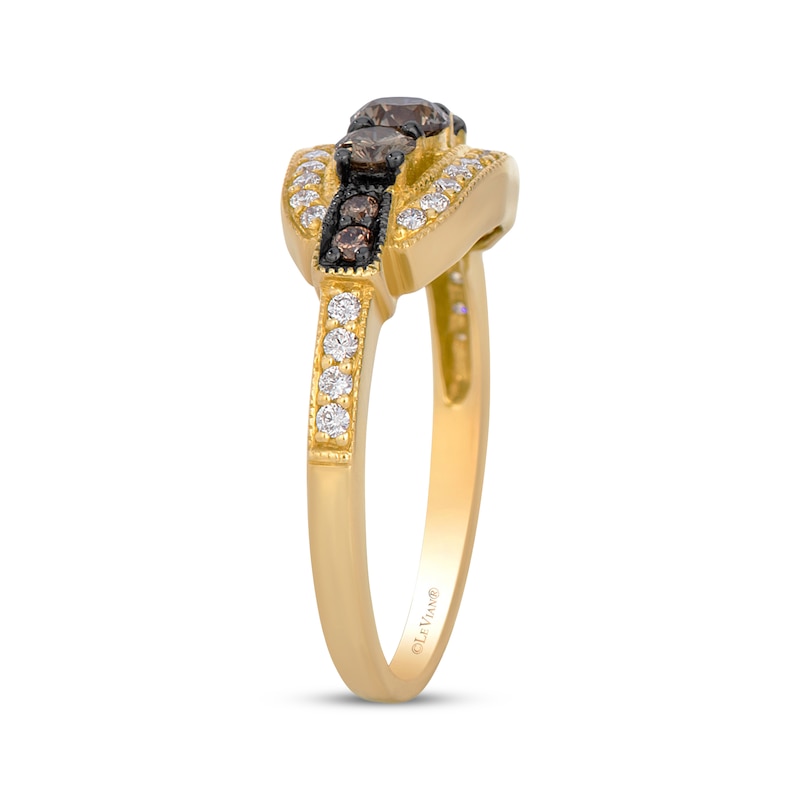 Main Image 2 of Le Vian Vault Diamond Three-Stone Ring 5/8 ct tw 14K Honey Gold