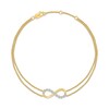 Thumbnail Image 1 of KAY Lab-Grown Diamonds Infinity Double Strand Bracelet 1/4 ct tw 10K Yellow Gold 7.5" Cable