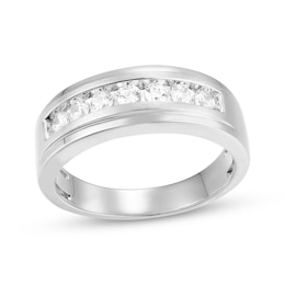 Now + Forever Men's Lab-Grown Diamonds Wedding Band 1/2 ct tw Platinum