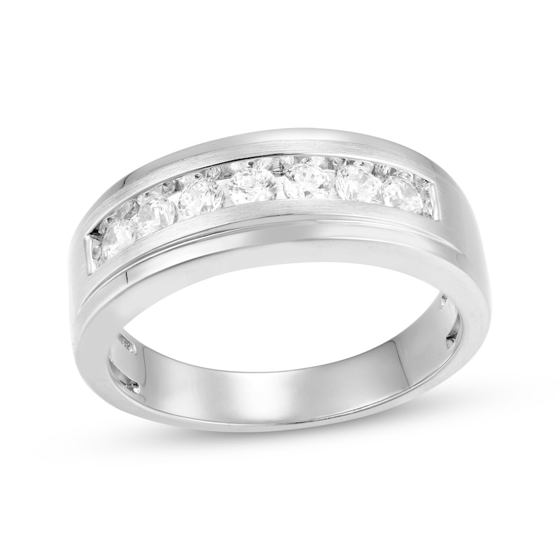 Main Image 1 of Now + Forever Men's Lab-Grown Diamonds Wedding Band 1/2 ct tw Platinum
