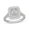 Thumbnail Image 1 of Neil Lane Artistry Heritage Emerald-Cut Lab-Grown Diamond Engagement Ring 1-7/8 ct tw 14K White Gold