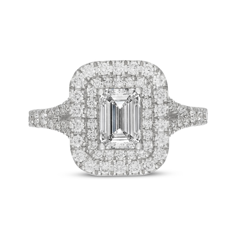 Main Image 3 of Neil Lane Artistry Heritage Emerald-Cut Lab-Grown Diamond Engagement Ring 1-7/8 ct tw 14K White Gold