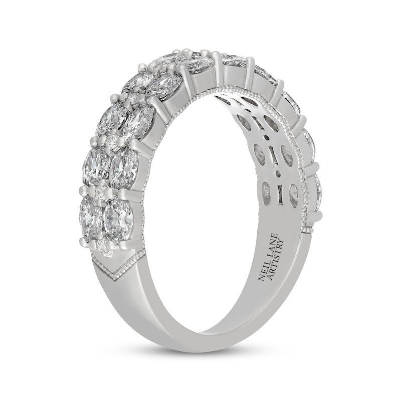 Main Image 2 of Neil Lane Artistry Heritage Oval-Cut & Round-Cut Lab-Grown Diamond Anniversary Band 1-5/8 ct tw 14K White Gold