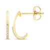 Thumbnail Image 3 of KAY Lab-Grown Diamonds J-Hoop Earrings 1/20 ct tw 10K Yellow Gold