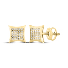KAY Lab-Grown Diamonds Men's Pillow-Shaped Stud Earrings 1/6 ct tw 10K Yellow Gold