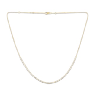 Diamond & Adjustable Chain Tennis Necklace 1 ct tw 10K Yellow Gold 18"