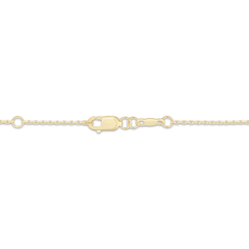 Main Image 2 of Diamond & Adjustable Chain Tennis Necklace 1 ct tw 10K Yellow Gold 18"