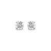 Thumbnail Image 2 of Round-Cut Diamond Solitaire Stud Earrings 1/2 ct tw 10K White Gold (I/I3)