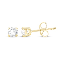 KAY Lab-Grown Diamonds Round-Cut Solitaire Stud Earrings 1/2 ct tw 10K Yellow Gold (F/SI2)