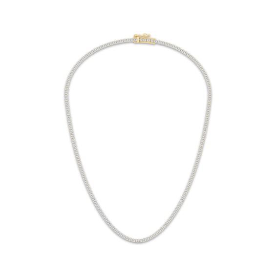 KAY Lab-Grown Diamonds Tennis Necklace 3 ct tw 14K Yellow Gold 16"