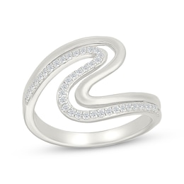 KAY Lab-Grown Diamonds Wave Ring 1/4 ct tw Sterling Silver