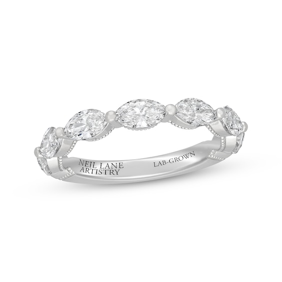 Neil Lane Artistry Marquise-cut Lab-Grown Diamond Anniversary Band -/ ct tw 14K White Gold