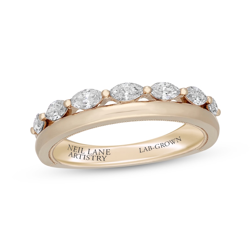 Main Image 1 of Neil Lane Artistry Lab-Grown Diamond Certified Marquise-Cut Wedding Band 5/8 ct tw 14K Yellow Gold