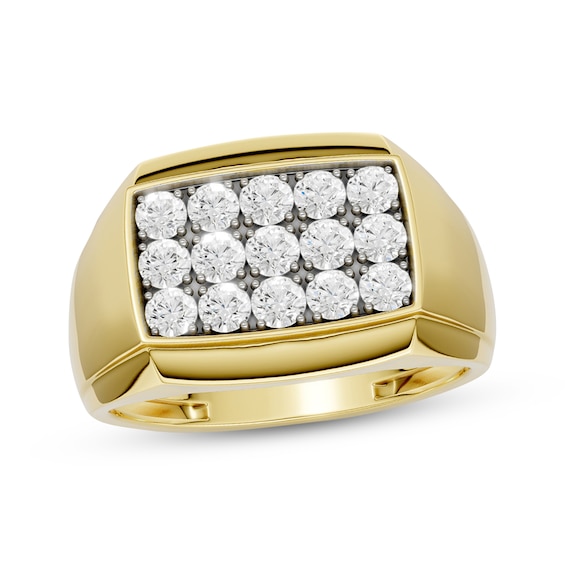 KAY Lab-Grown Diamonds Men's Signet Ring 1 ct tw 10K Yellow Gold