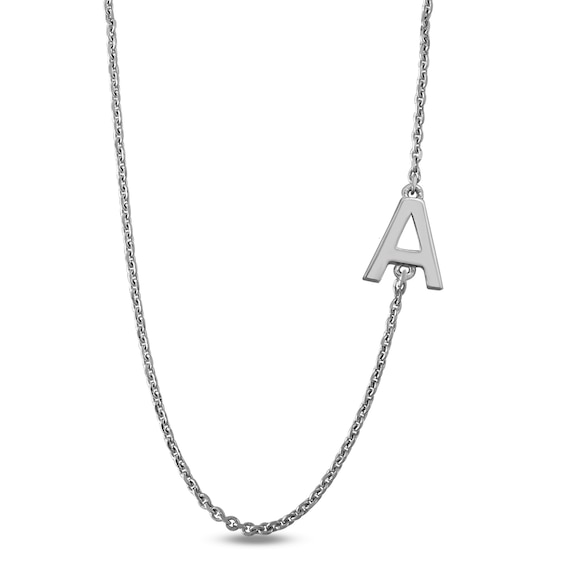 Sideways Initial Necklace (1 Initial)