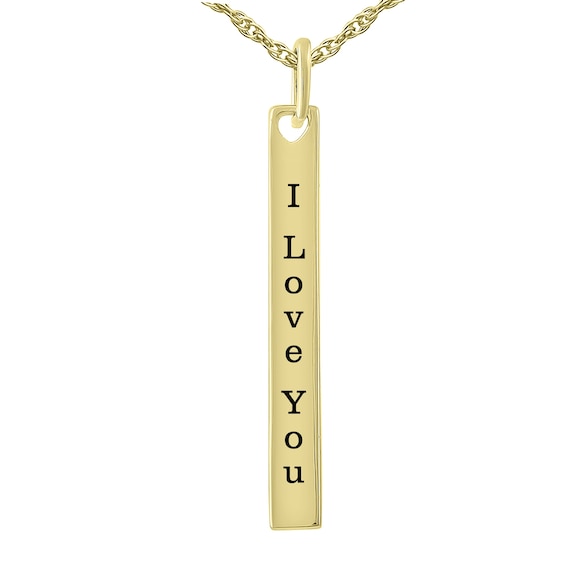 Vertical Bar Necklace (1 Name)