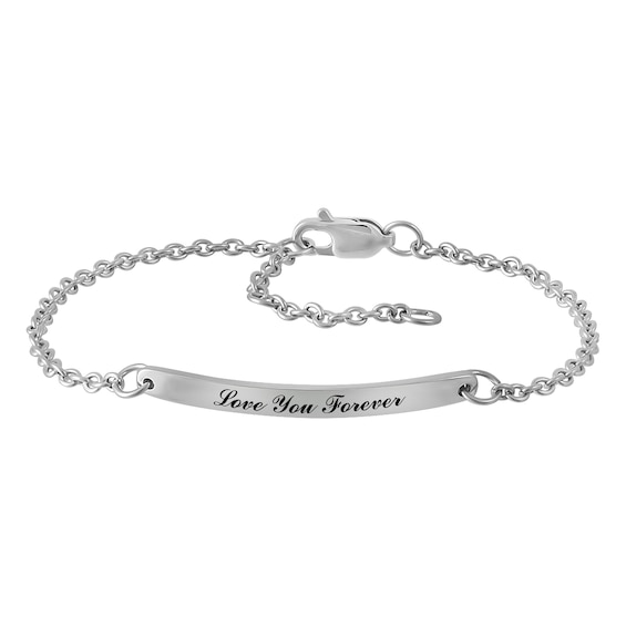 Bar Bracelet Sterling Silver (1 Name)