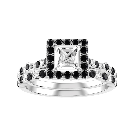 Princess Cut Diamond Bridal Ring and Matching Band