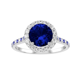 Round Sapphire Bridal Ring