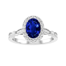 Oval Sapphire Bridal Ring