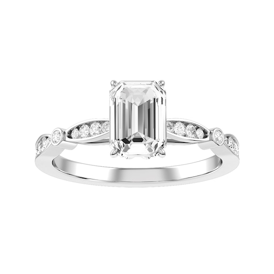 Emerald Cut Diamond Bridal Ring