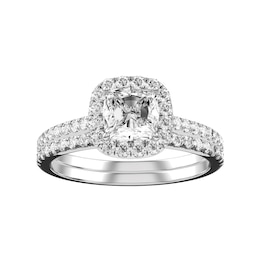 Cushion Diamond Bridal Ring and Matching Band