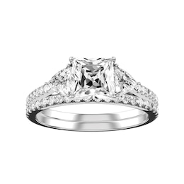 Princess Cut Diamond Bridal Ring and Matching Band