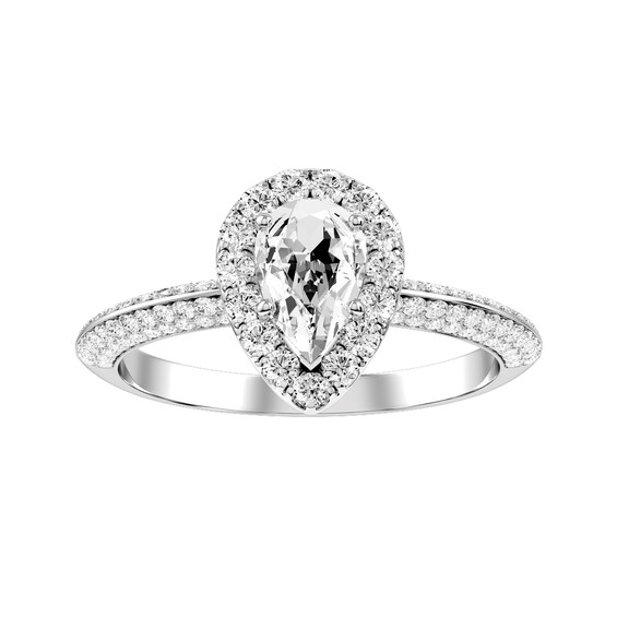 Pear Diamond Bridal Ring