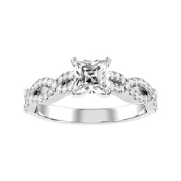 Diamond Bridal Ring 3/4 ct tw 10K White Gold