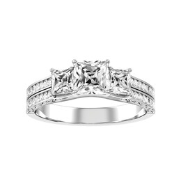 Diamond Bridal Ring 1 1/8 ct tw 10K White Gold