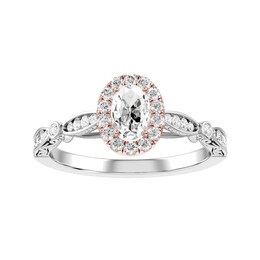 Diamond Bridal Ring 5/8 ct tw 10K Rose and White Gold