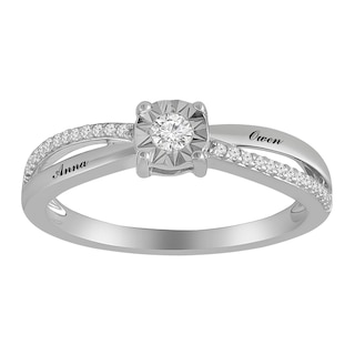 Diamond Promise Ring 1/8 ct tw (2 Lines)