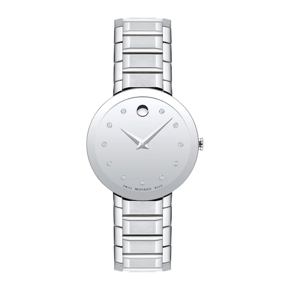 Kay Movado Sapphire Stainless Steel Women's Watch 607548